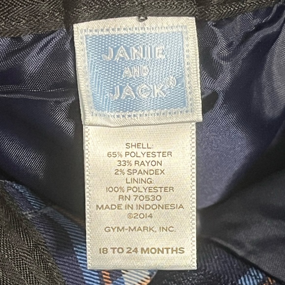 Janie and Jack Boys 18-24 Mo Navy Tartan Plaid Dress Pants - Picture 9 of 9